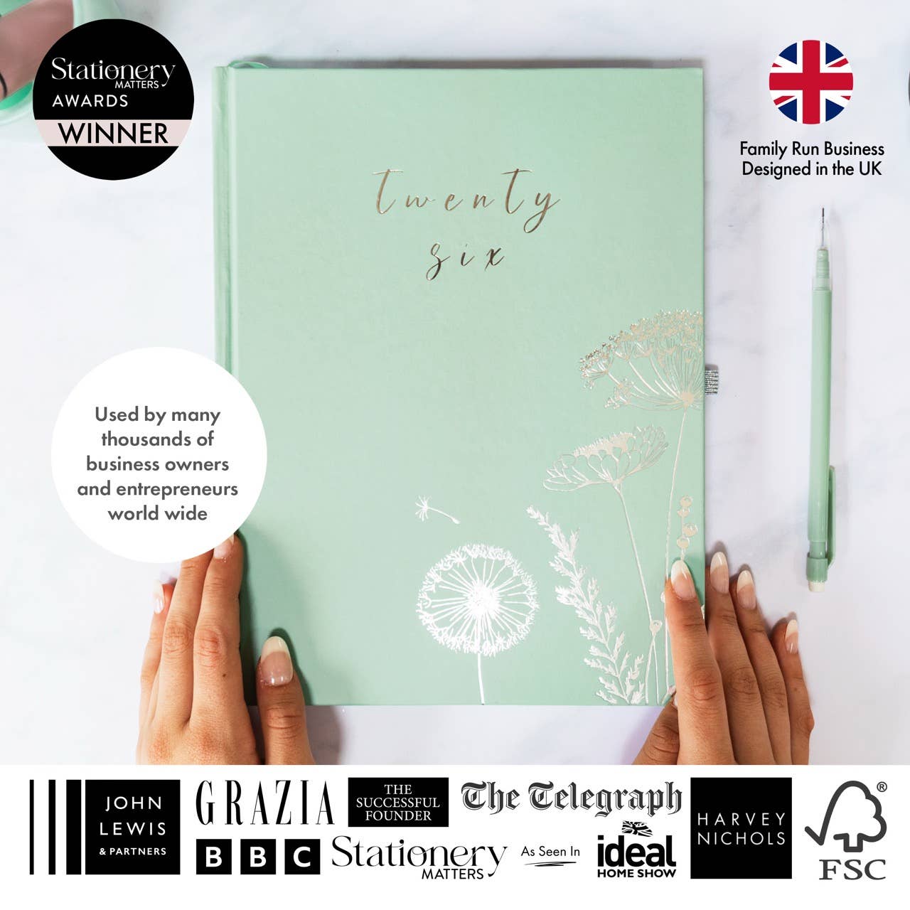 Perfect Planner Company – Agenda por atacado – Planeador de Negócios e Estilo de Vida 2026 - Menta6