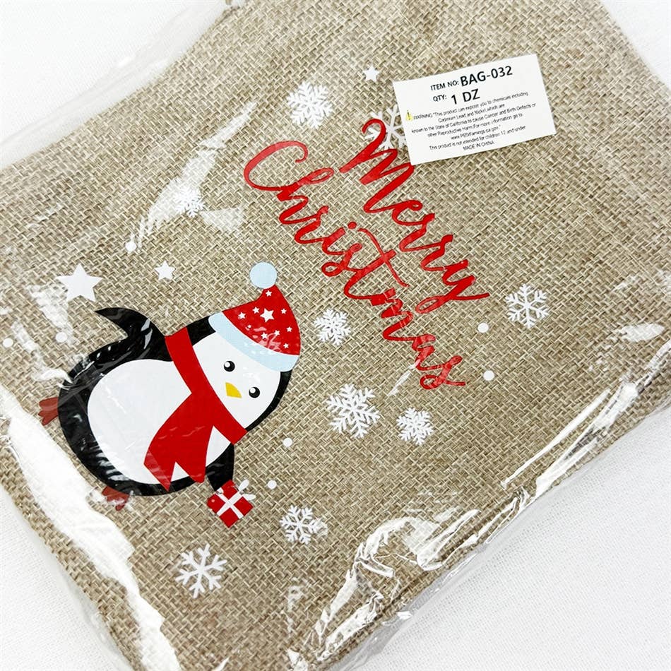 MÉLANGER LA COULEUR Sac cadeau Merry Christmas Snowflake Draw String en vente sur Faire6