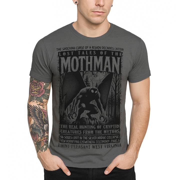 Serpentine Clothing - Wholesale T-shirt met print - Heren - MOTHMAN HEREN T-SHIRT1