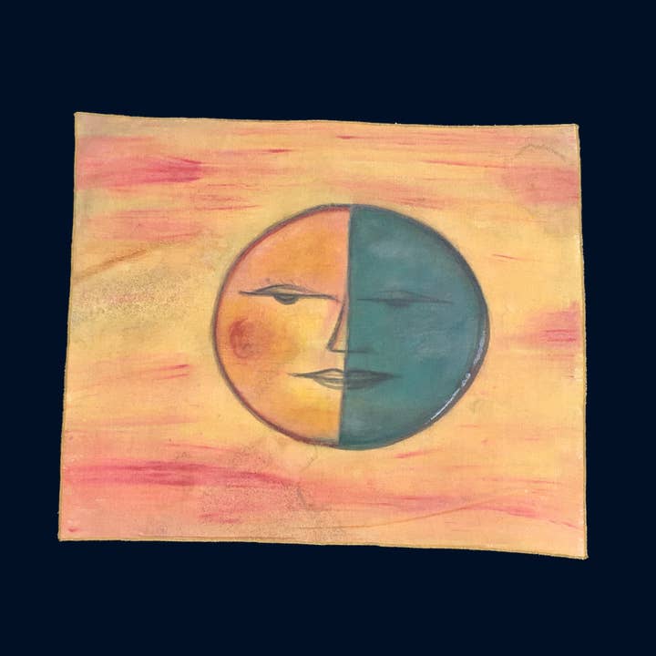 Vliegend canvas - Wandtapijt van zon en maan voor wholesale door Eugenio Vazzano - Fatto in Sicilia