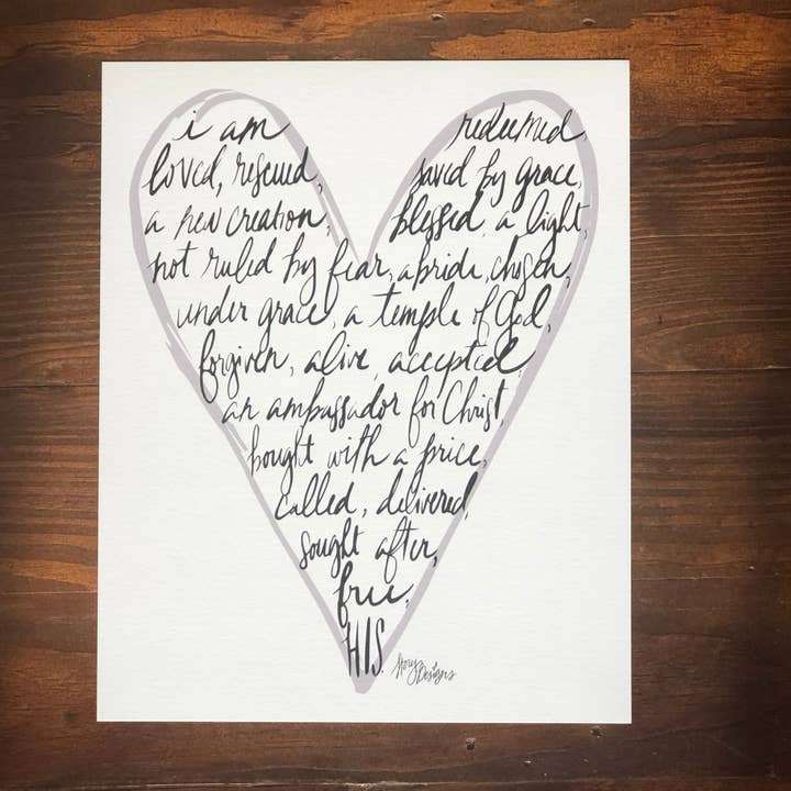 Who I am - Wall Art Print • Christian Gift Decor for wholesale by STORY DESIGNS