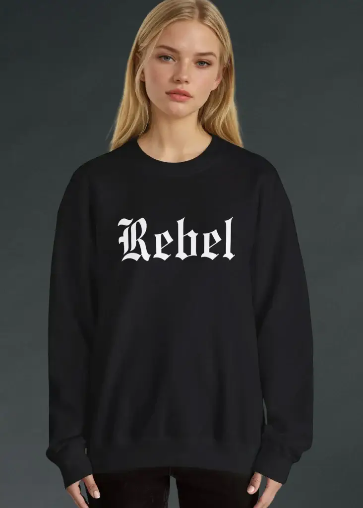 Pretty Attitude Clothing - EU – Großhandel Sweatshirt mit Grafikdruck – Damen – Black Rebel Rock'N'Roll Sweatshirt für Damen1