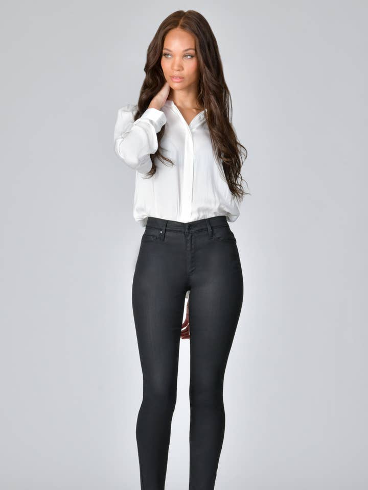 Écrou à chevilles Carmen High Rise - Black Mirror pour la vente par Black Orchid Denim