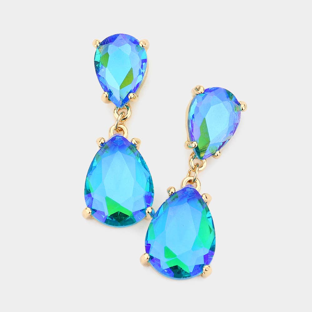 Sensibling Corp. - Wholesale Dangle Earrings - Double Teardrop Link Dangle Evening Earrings1