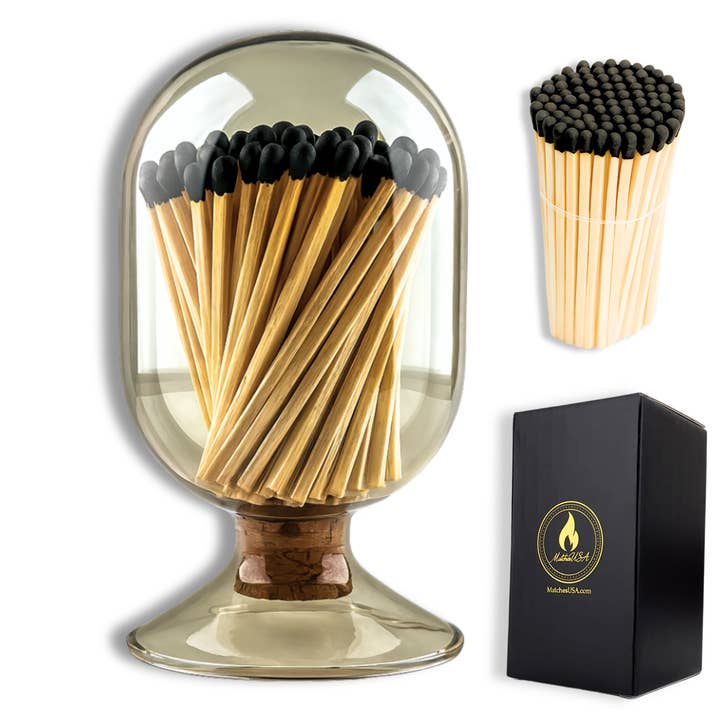 Gray Matches Cloche | Unique Gift Set | Matches Included! for wholesale by Matches USA