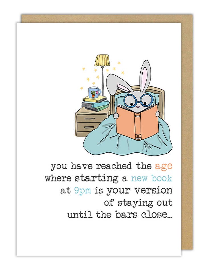 New Book Birthday Card for wholesale by Notes & Queries, Inc.