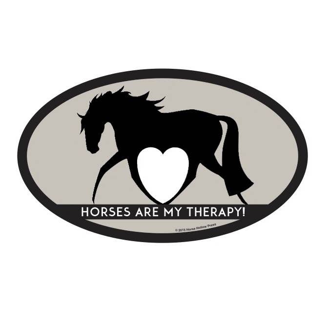 Horse Hollow Press | Pretty Snarky Equestrian Cards|Stickers - Wholesale Sticker - Oval Equestrian Horse Sticker / Therapy / WATERPROOF3