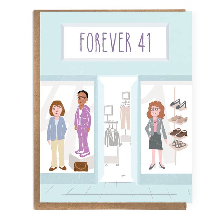 A Zillion Dollars - Wholesale Birthday Card - Forever 41; Funny Card for 40th Birthday; 41st Birthday; Birthday Card for her; Sarcastic Satirical Card; Forever 21; Aging; Older; Women