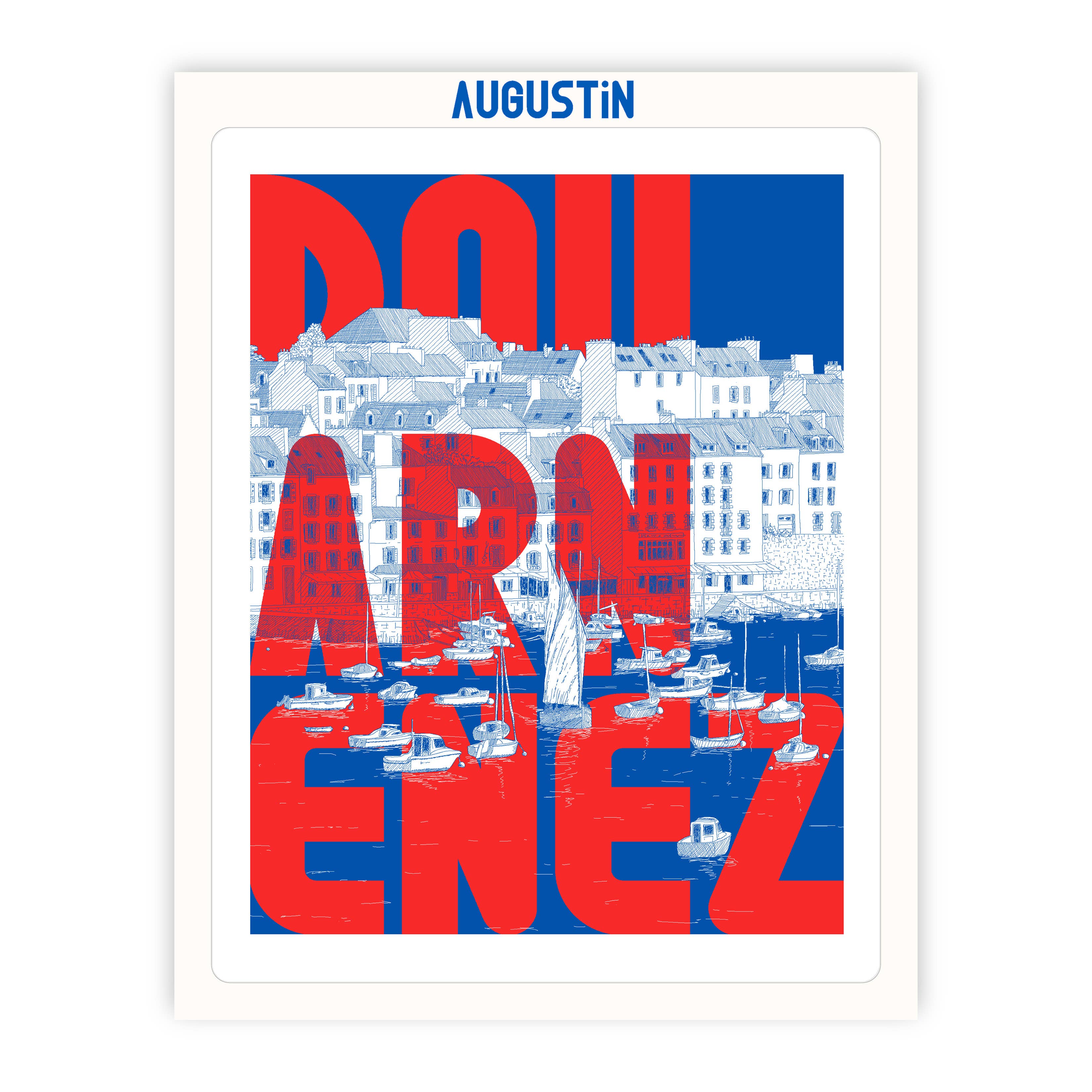 Augustin - Wholesale Poster - Douarnenez (red) - display1