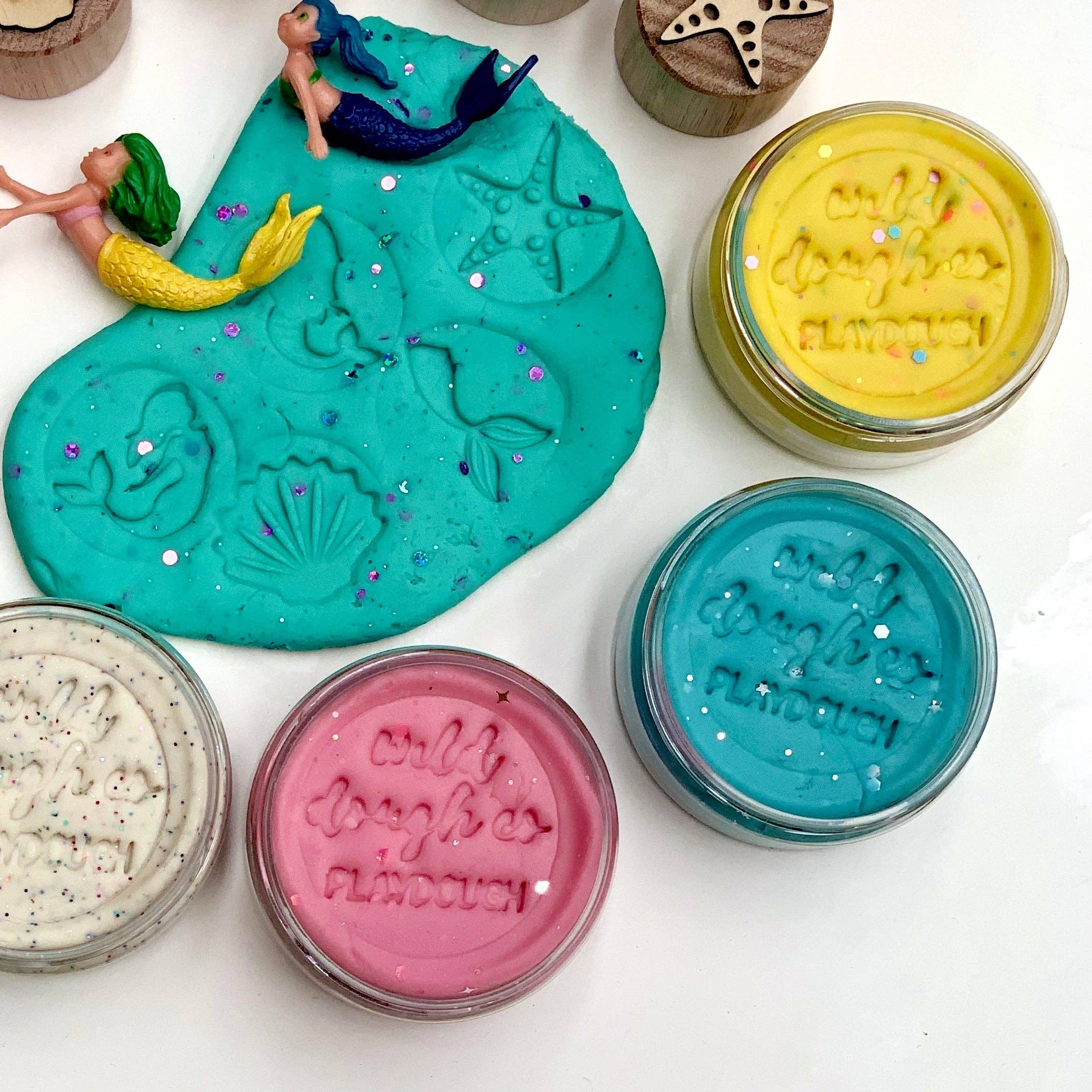 Wild Dough Playdough - Wholesale Putty/Slime - Kids - Mermaid Mint Playdough - Glitter (w/s)3