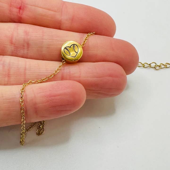 Little Happies Co - Wholesale Pendant/Charm Necklace - Softball Necklace, Gift for Softball player, Softball Team
