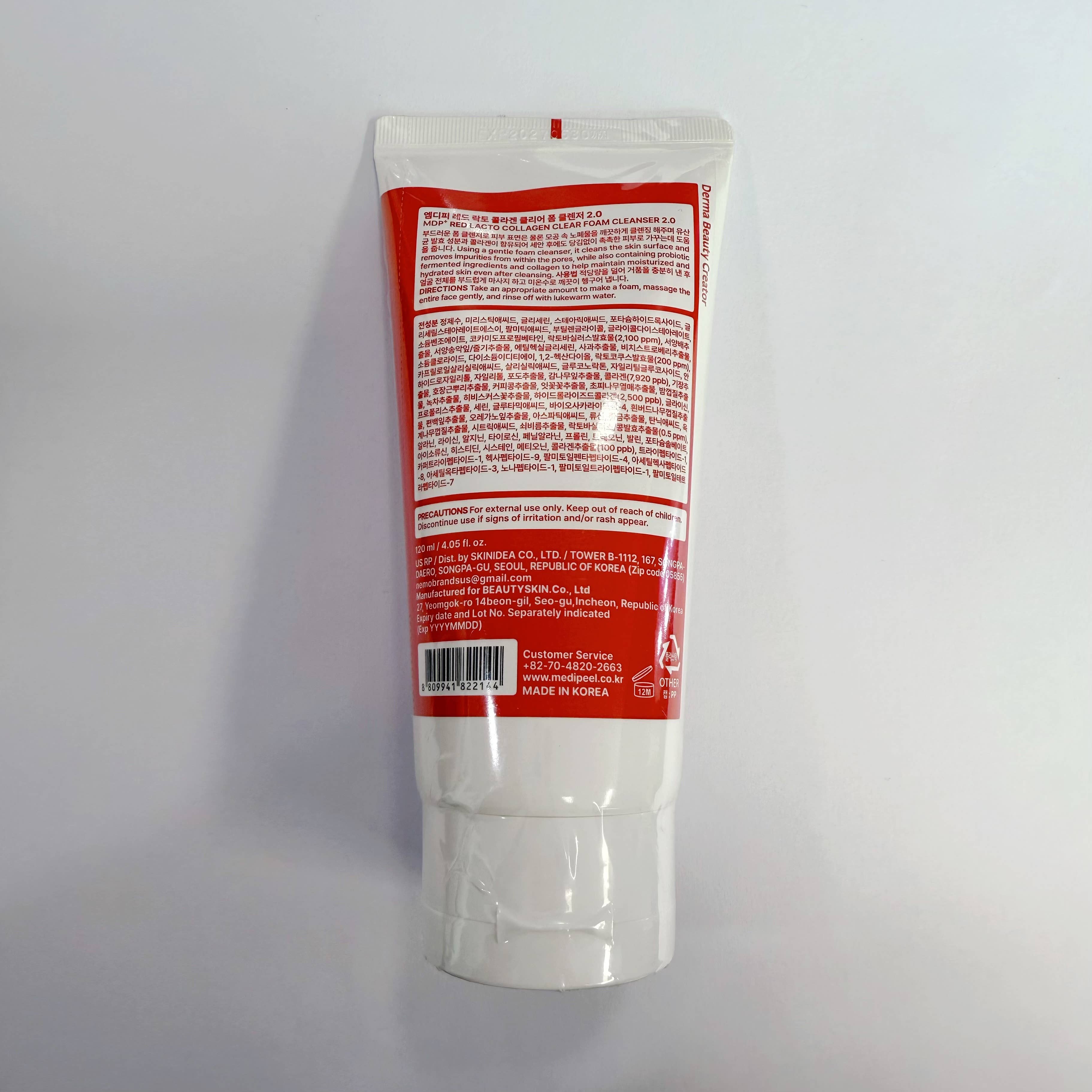 LADAMER, OSHINCHAE,MEDI-PEEL(MDP+) - Wholesale Facial Cleanser - MDP LACTO COLLAGEN CLEAR 2.0, 4.05 fl.oz, 120ml20