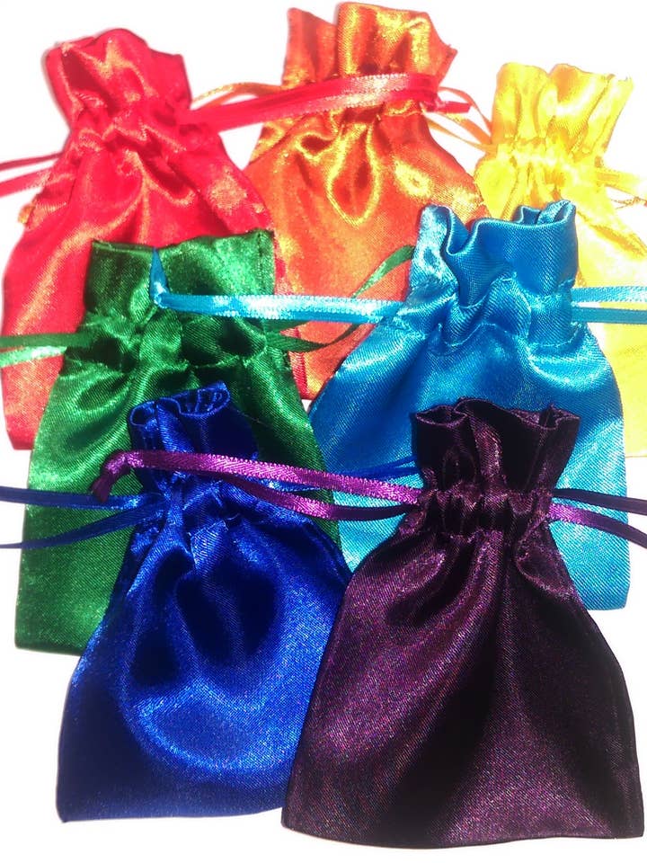 Chakra Set - 7 Satin Pouches PS16 for wholesale by Starlinks Gifts