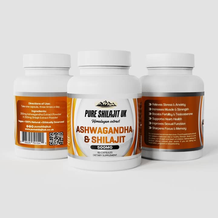 Pure Shilajit UK - Wholesale Oral Supplement/Vitamin - Pure Shilajit UK Extract Capsules - Ashwagandha & Shilajit.1