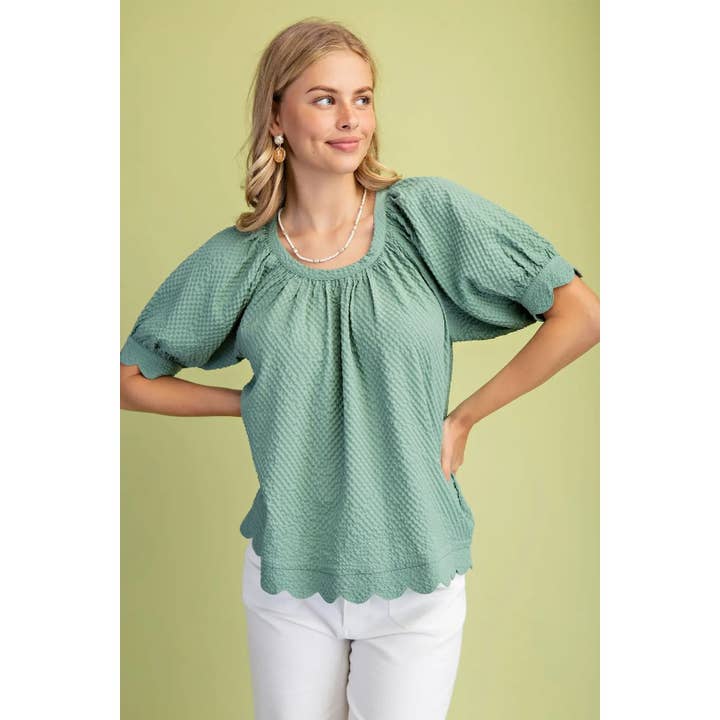 Textured Blouse for wholesale by STYLE USA