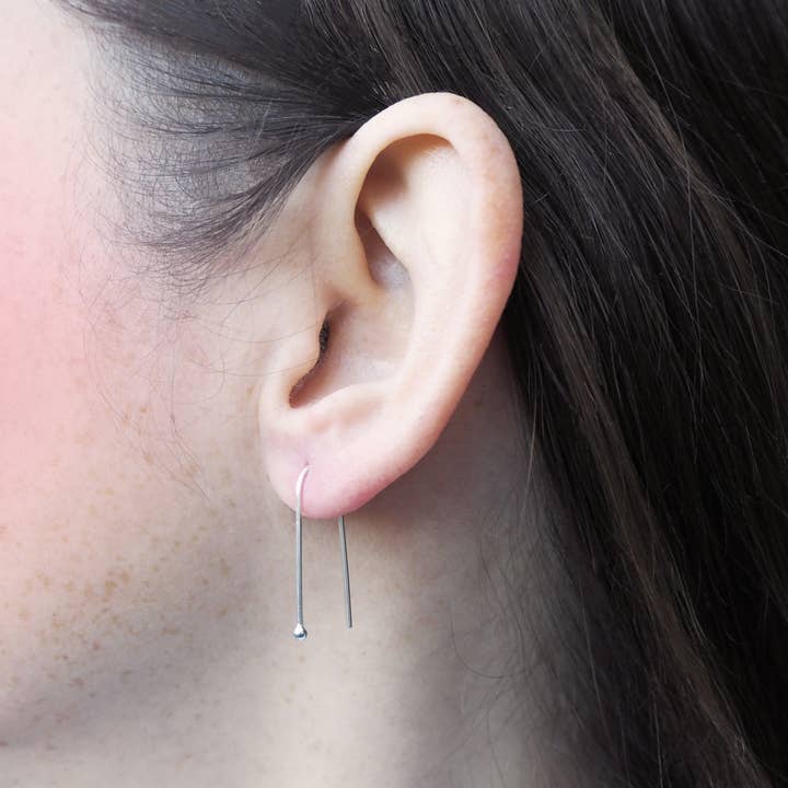 Custom Made - Wholesale Dangle Earrings - Arc Earrings Large Silver5