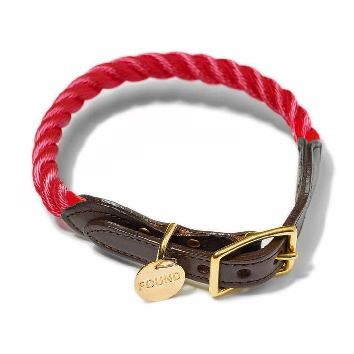 Red Rope Cat & Dog Collar for wholesale by Found My Animal