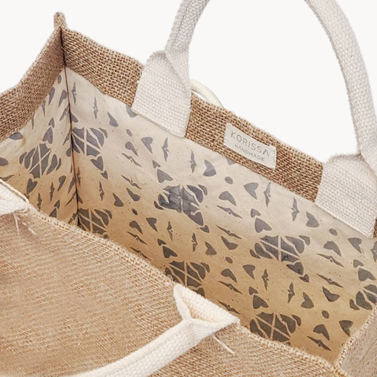 KORISSA - Venta al por mayor Bolsas de celofán - Bolsa de yute personalizada hecha a mano • Bolsa de lona • Bolsa de regalo (S)1