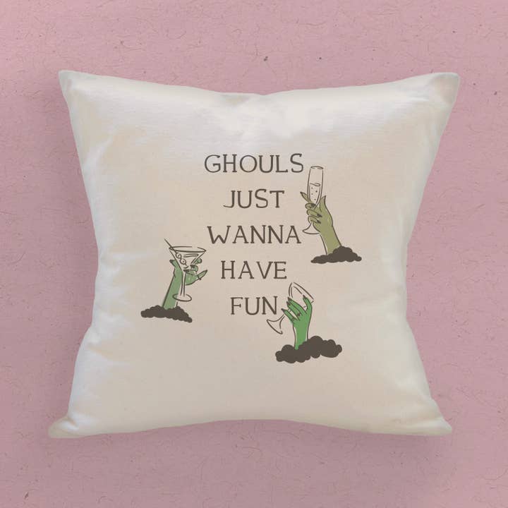 Ghouls Spaß - Halloween Quadrat-Leinwandkissen für den Großhandel von Boheme Bliss