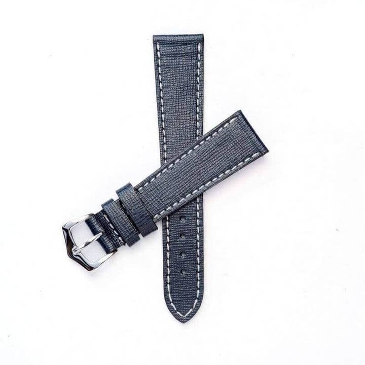 Uhrenarmband aus schwarzem Saffiano Leder für den Großhandel von MilanoStraps