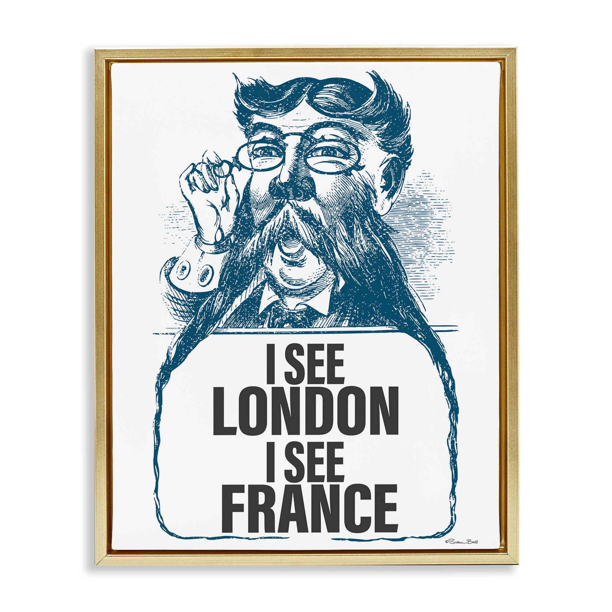 Stupell Industries - Wholesale Wall Sign - I See London & France - Framed Wall Art24