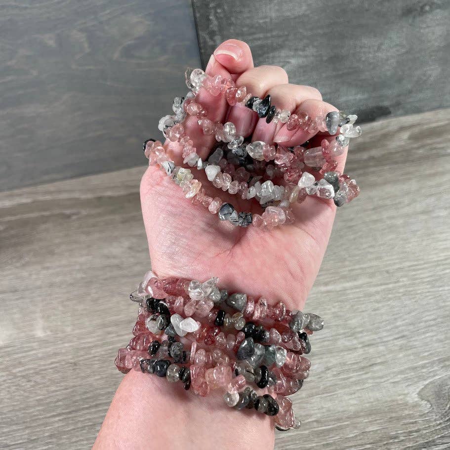 Keystone Crystals - Wholesale Beaded Bracelet - Multi-Stone Gemstone Chip Bracelets –  Wholesale Crystals12