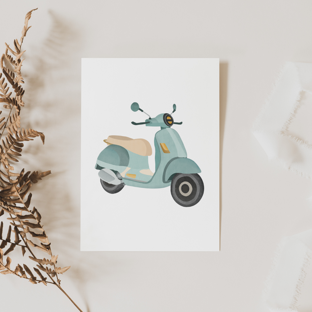 Tilda&Theo - Venta al por mayor Tarjetas de felicitación - Postal con diseño de scooter - Tarjeta de regalo de Italia3
