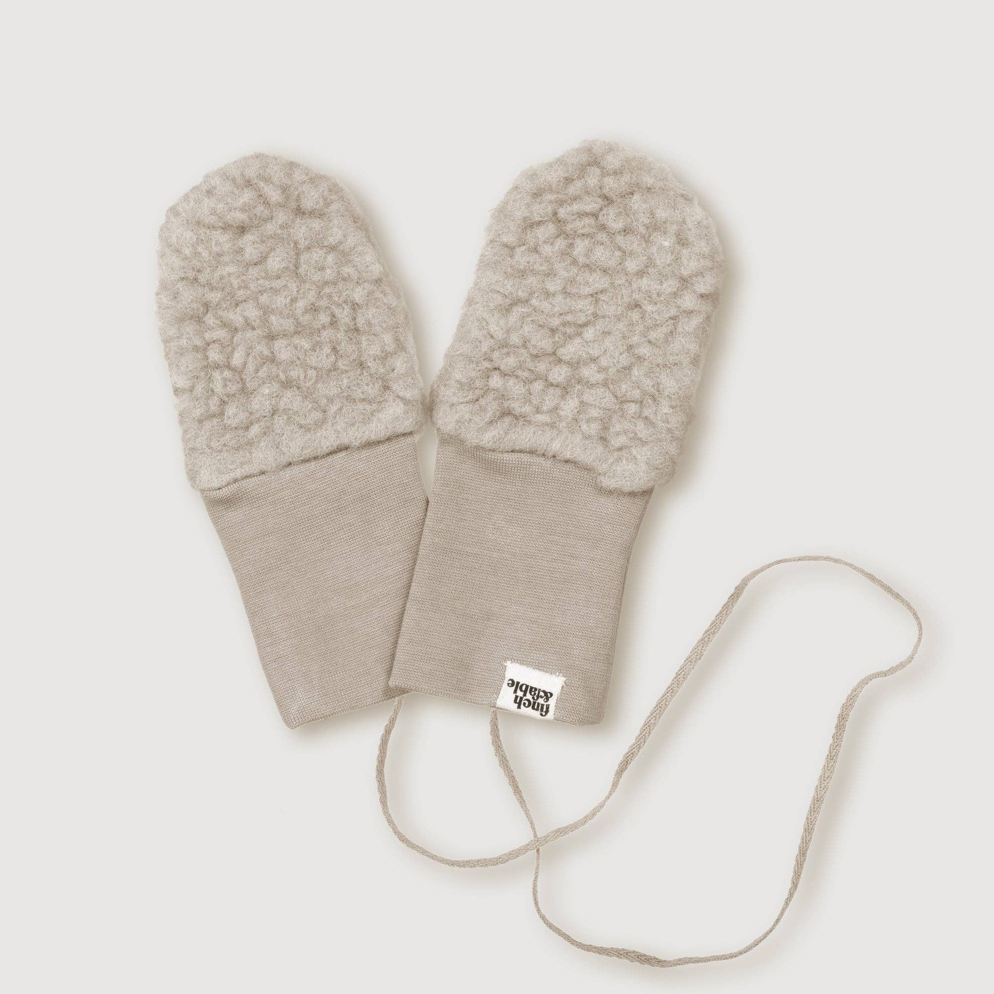 Finch & Fable - Wholesale Mittens - Kids - Wool Sherpa Mittens - Sand1