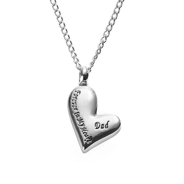 Cherished Emblems - Wholesale Pendant/Charm Necklace - Dad, Forever In My Heart Cremation Necklace