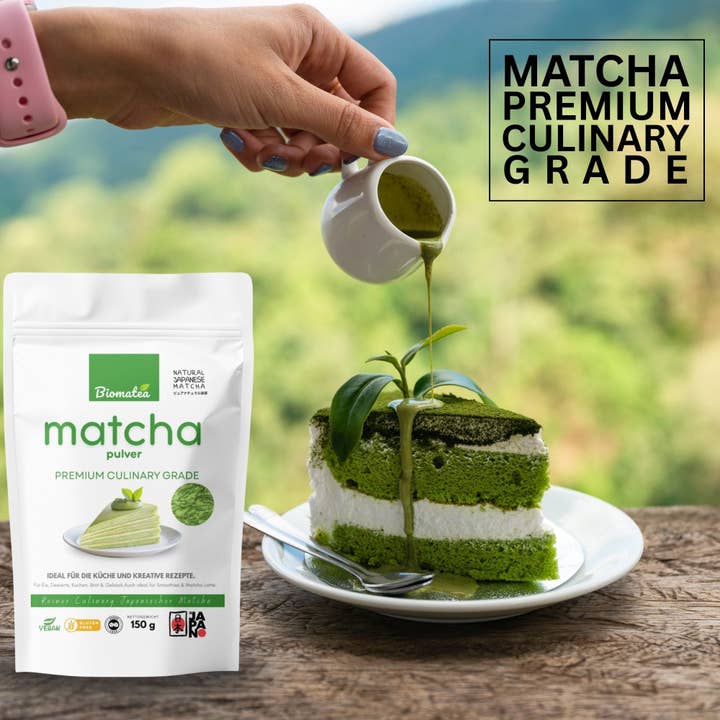 Biomatea - Wholesale Health/Detox Tea - Matcha powder from Japan 150g – Culinary Grade – Premium green tea for baking, desserts, smoothies & latte3