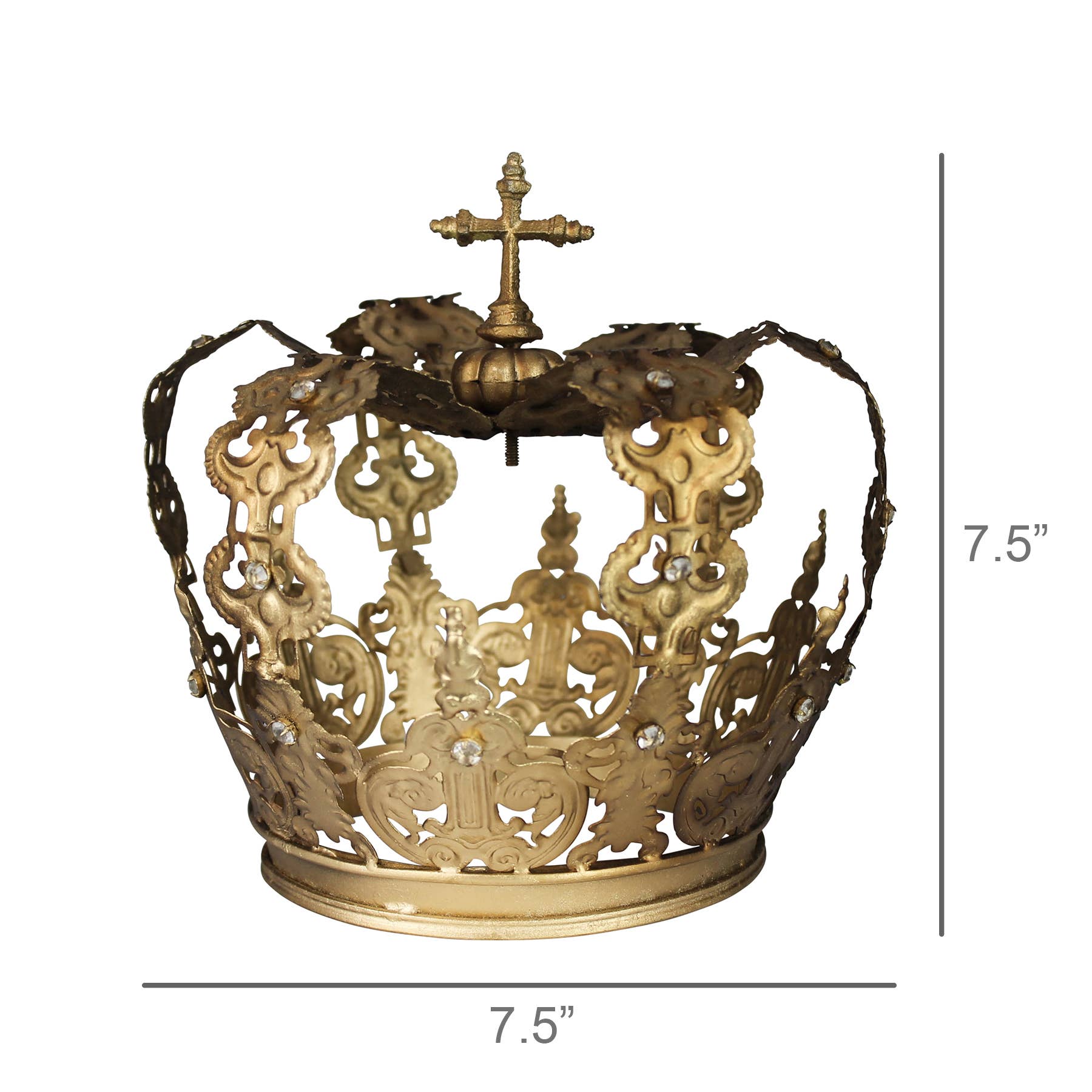 HomArt - Wholesale Decorative Tabletop Object - Crown, Gold Antique2