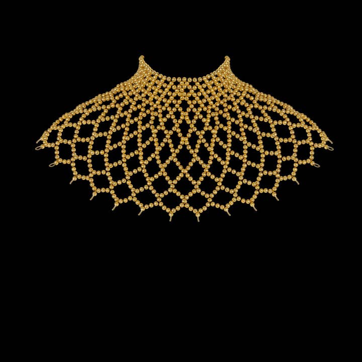 OBJECT & DAWN - Wholesale Beaded/Pearl Necklace - Freja Modular Cape - 5 Color Variants3