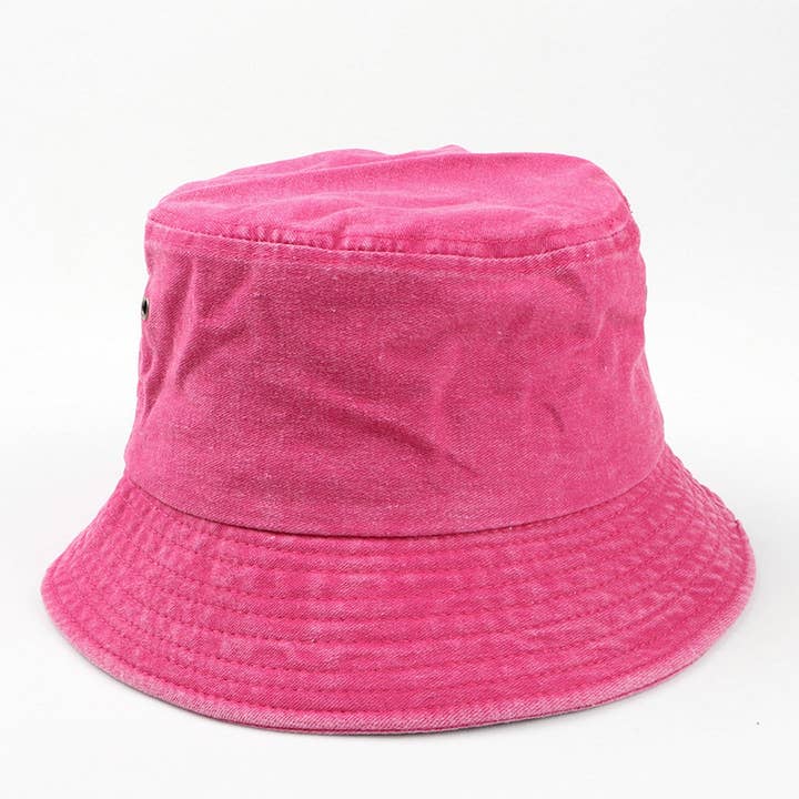 NINEXIS - Wholesale Bucket Hat - Women's - CWAH1510_SOLID COLOR WASH VINTAGE COTTON BUCKET HAT7