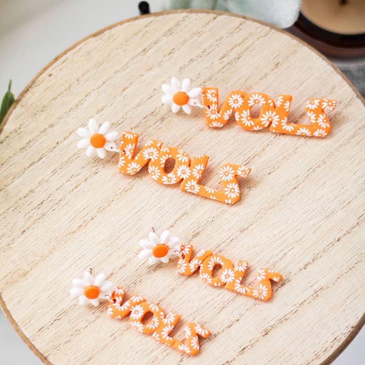 EJ Clay Co - Wholesale Dangle Earrings - VOLS Daisy Collection1