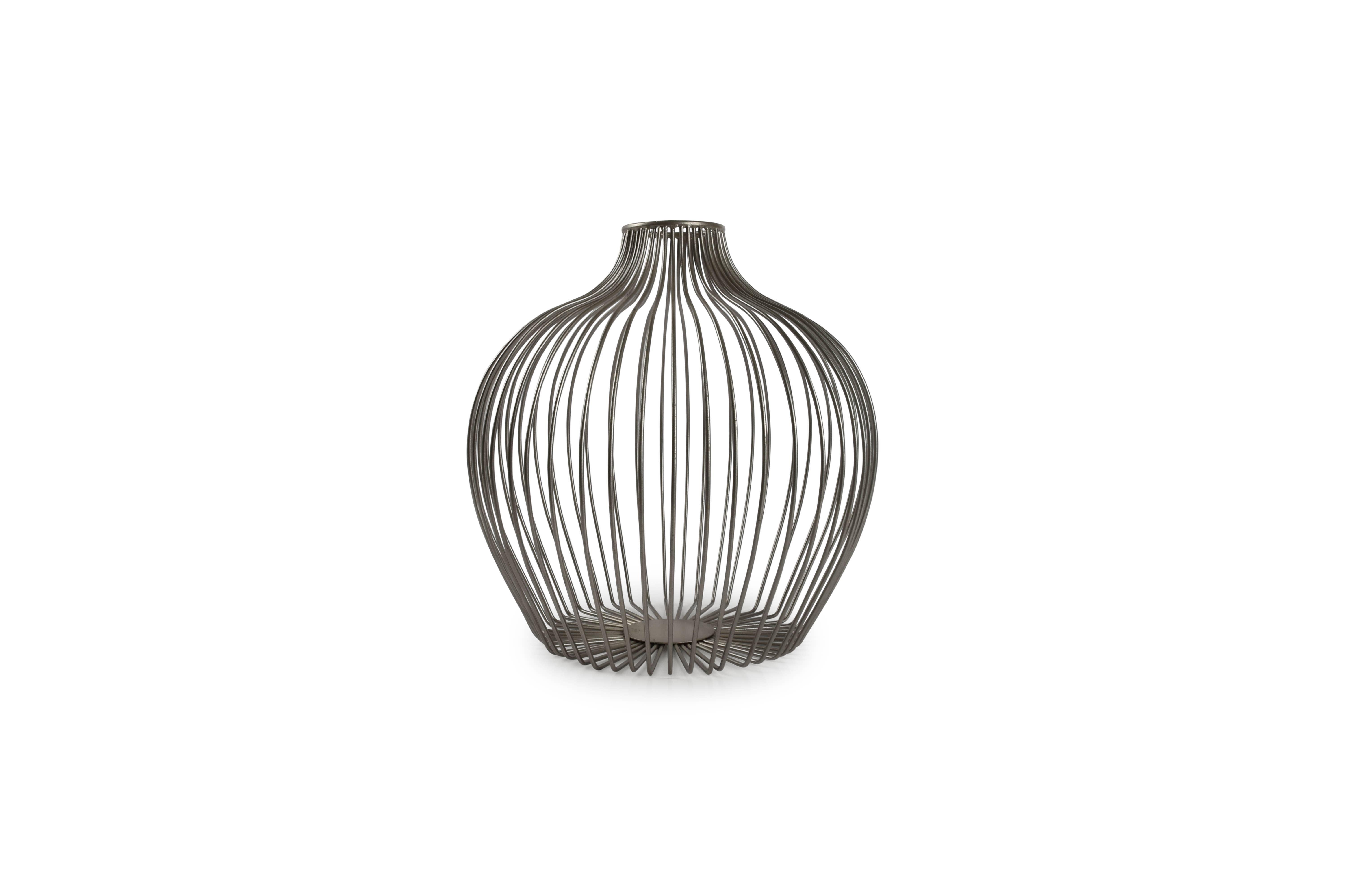 REMOVED BRAND – wholesale Vase – Vase 30xH30cm silver wire Bulbo0