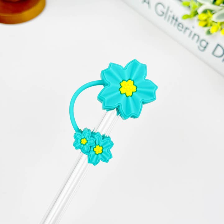SoapElenGlen - Wholesale Drinking Straw - Flower Straw Cover,Food Grade Silicone Straw Toppers