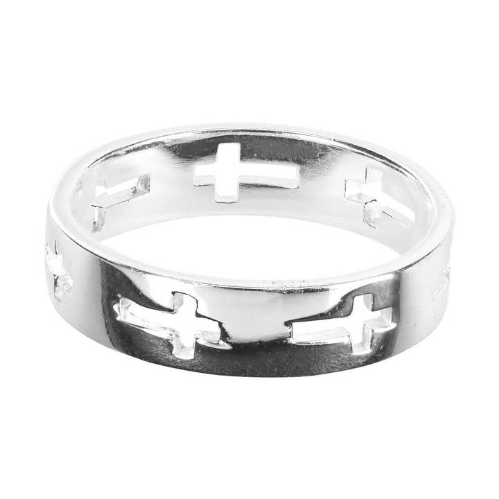 Ring mit mehreren Ausschnitten, Kreuz, Größe 5 für den Großhandel von Dicksons