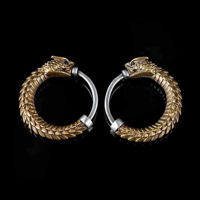Brincos Ouroboros por atacado de Coppertist.wu