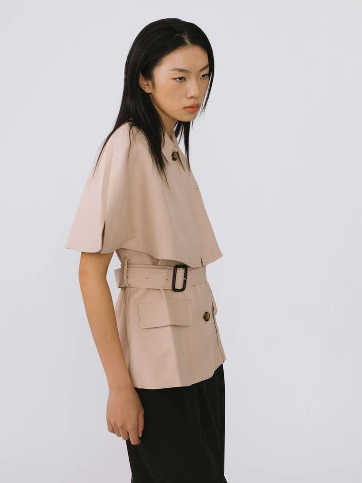 Khaki Cape Jacket for wholesale on Faire