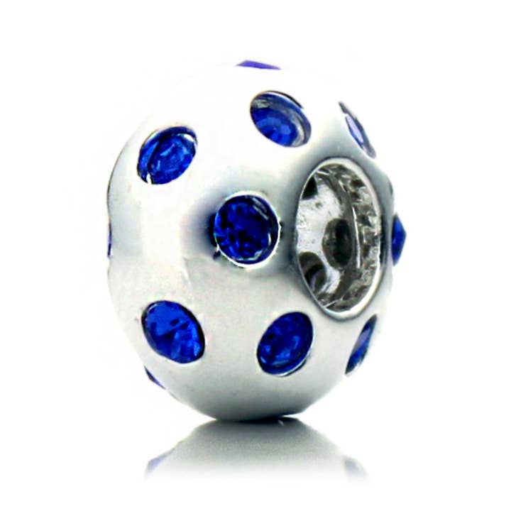 West Coast Jewelry – wholesale Individual charm/pendant – Inlaid Crystals Silver Plated Bead - "Disco Night"7