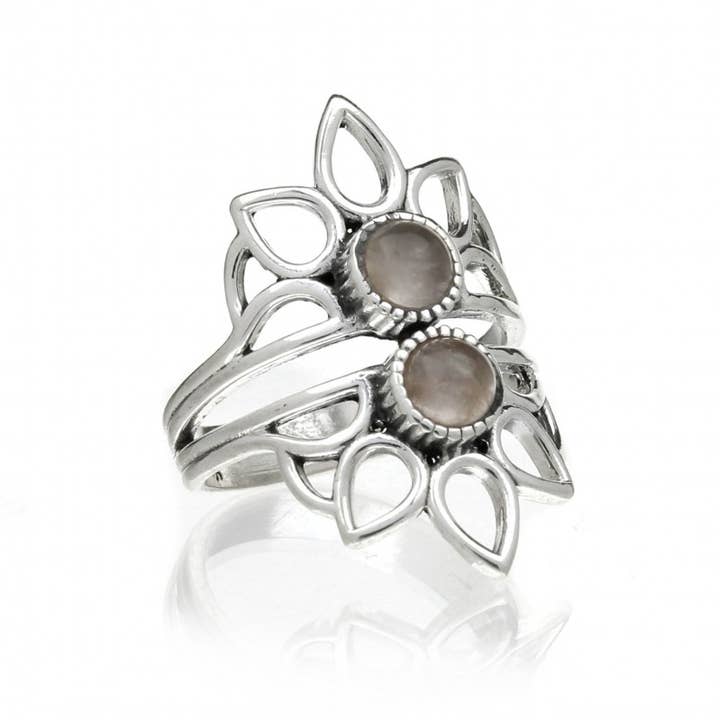 UniArt - Wholesale Cocktail/Statement Ring - Shiva Ring, Sterling Silver with Quartz