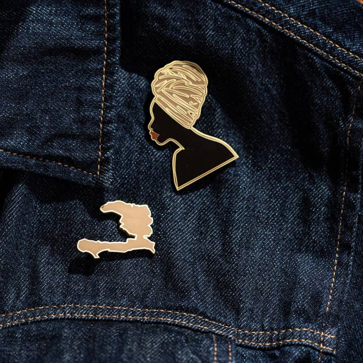 Fanm Djanm - Wholesale Lapel Pin/Button - Ayiti Enamel Pin1