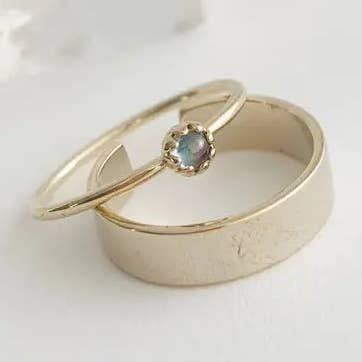 Solar Mood Ring (now available in gold vermeil!) for wholesale by Honeycat Jewelry