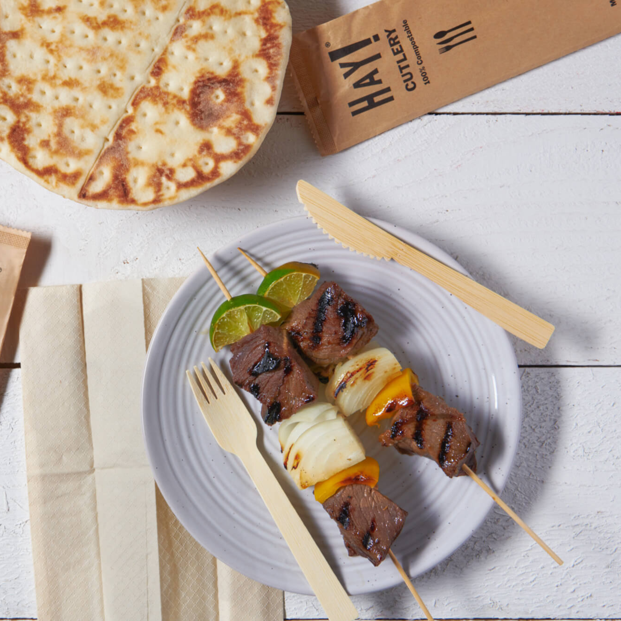 Hay Straws - Wholesale Assorted Cutlery Set - Unwrapped Bamboo Cutlery - Full Case 1500 pce4