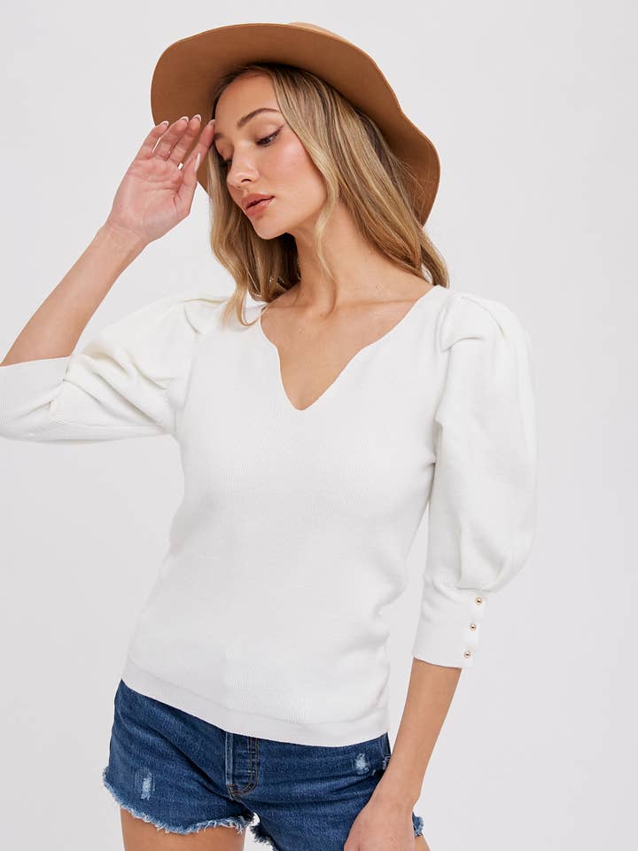 Bluivy - Venta al por mayor Jersey corto de punto - Mujer - JERSEY MANGA CORTA PUFF10