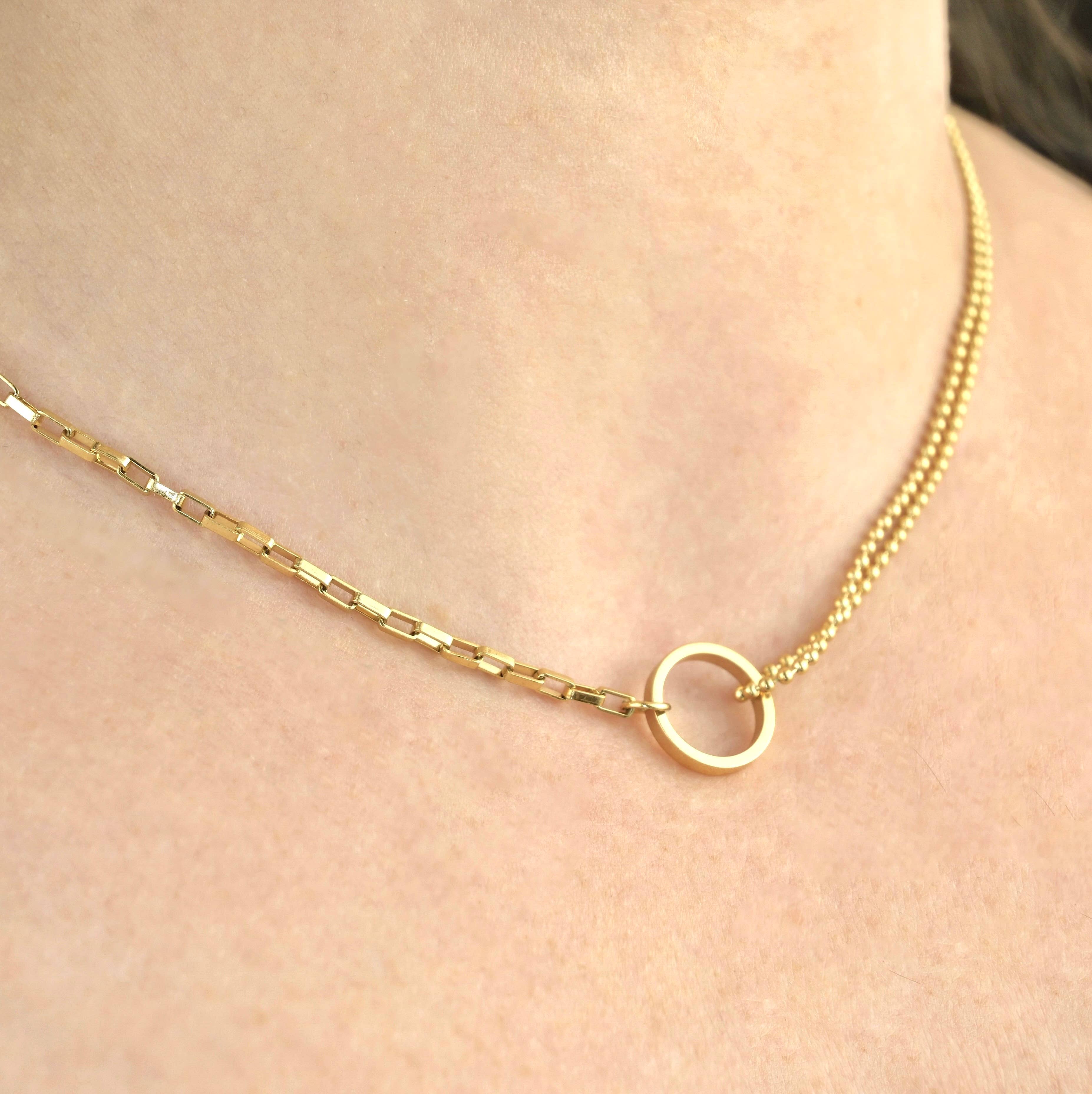 Blueyejewelry - Wholesale Choker/Collar - Circle Link Choker - Waterproof Asymmetrical Circle Choker 5