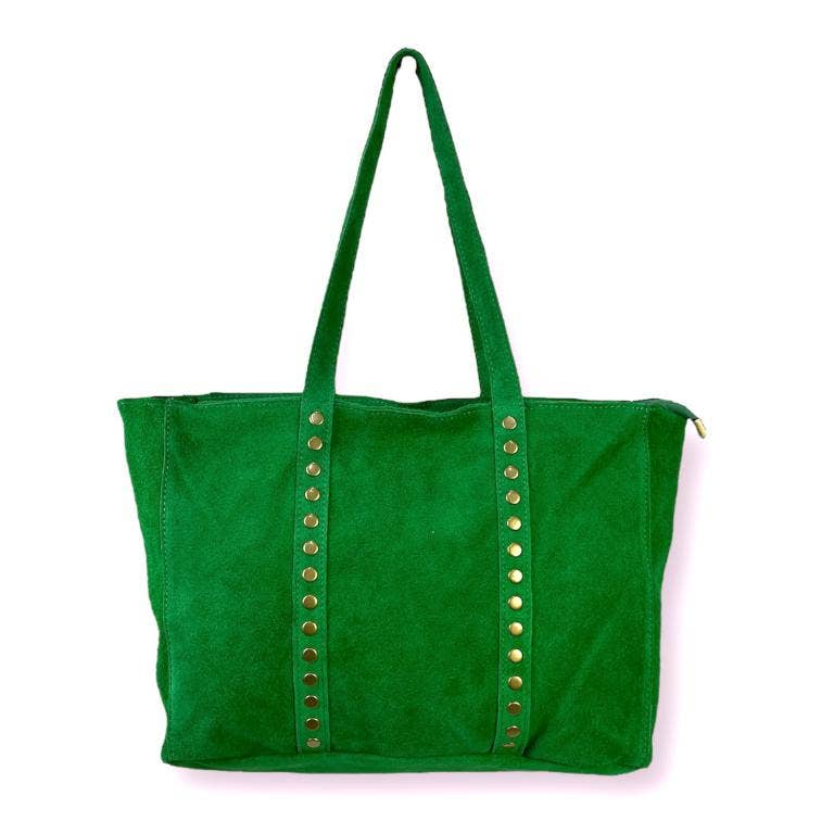 Chenson & Gorett – Engroshandel Tote bag - Dame – Stor shopper taske i ruskind med dekorative nitter13