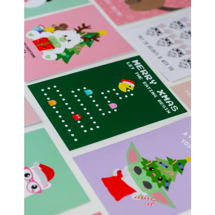 Studio Inktvis - Wholesale Christmas Card - Christmas card Pac Man let the eating begin1