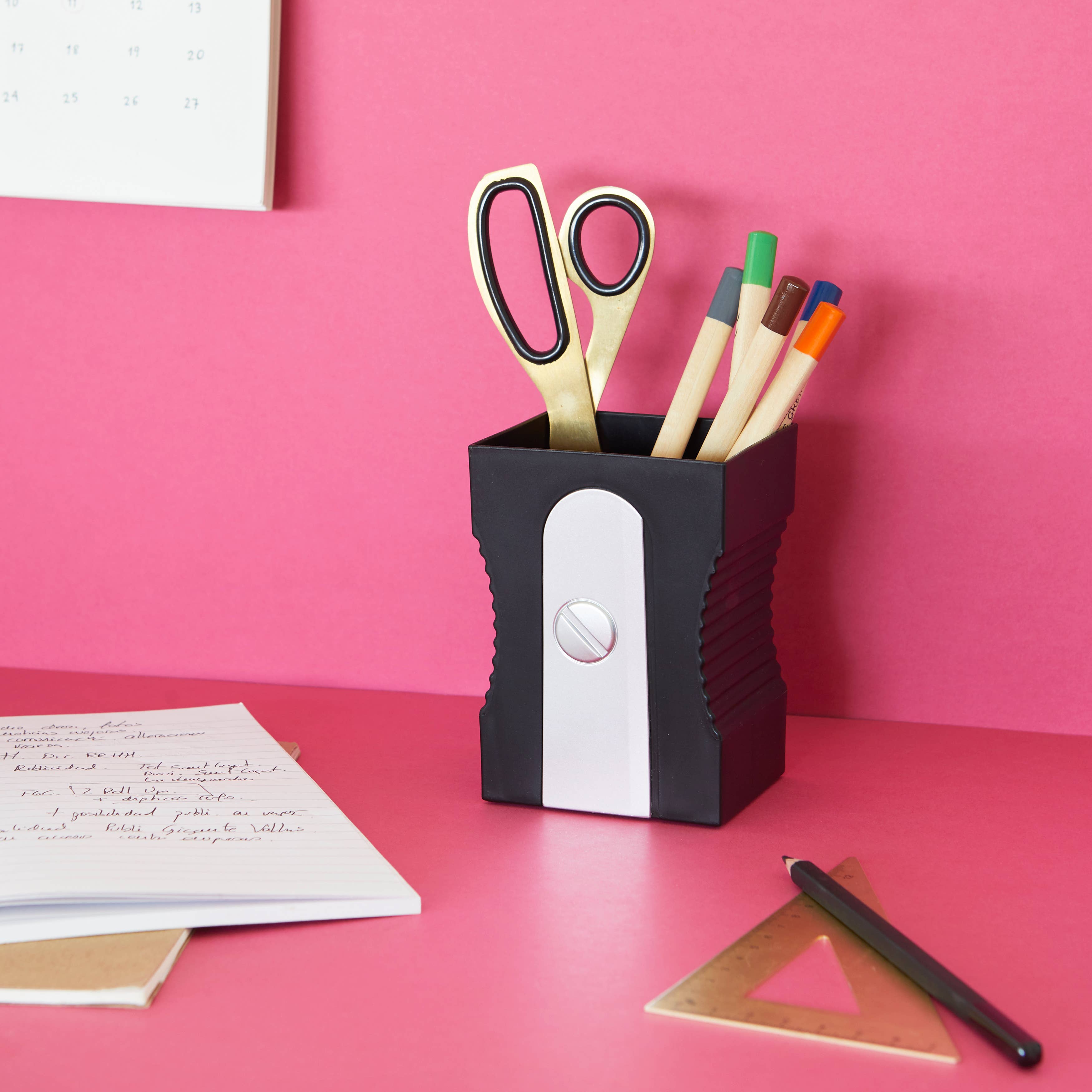 Balvi - Wholesale Pencil Sharpener - Pencil holder, Sharpener, black, plastic2