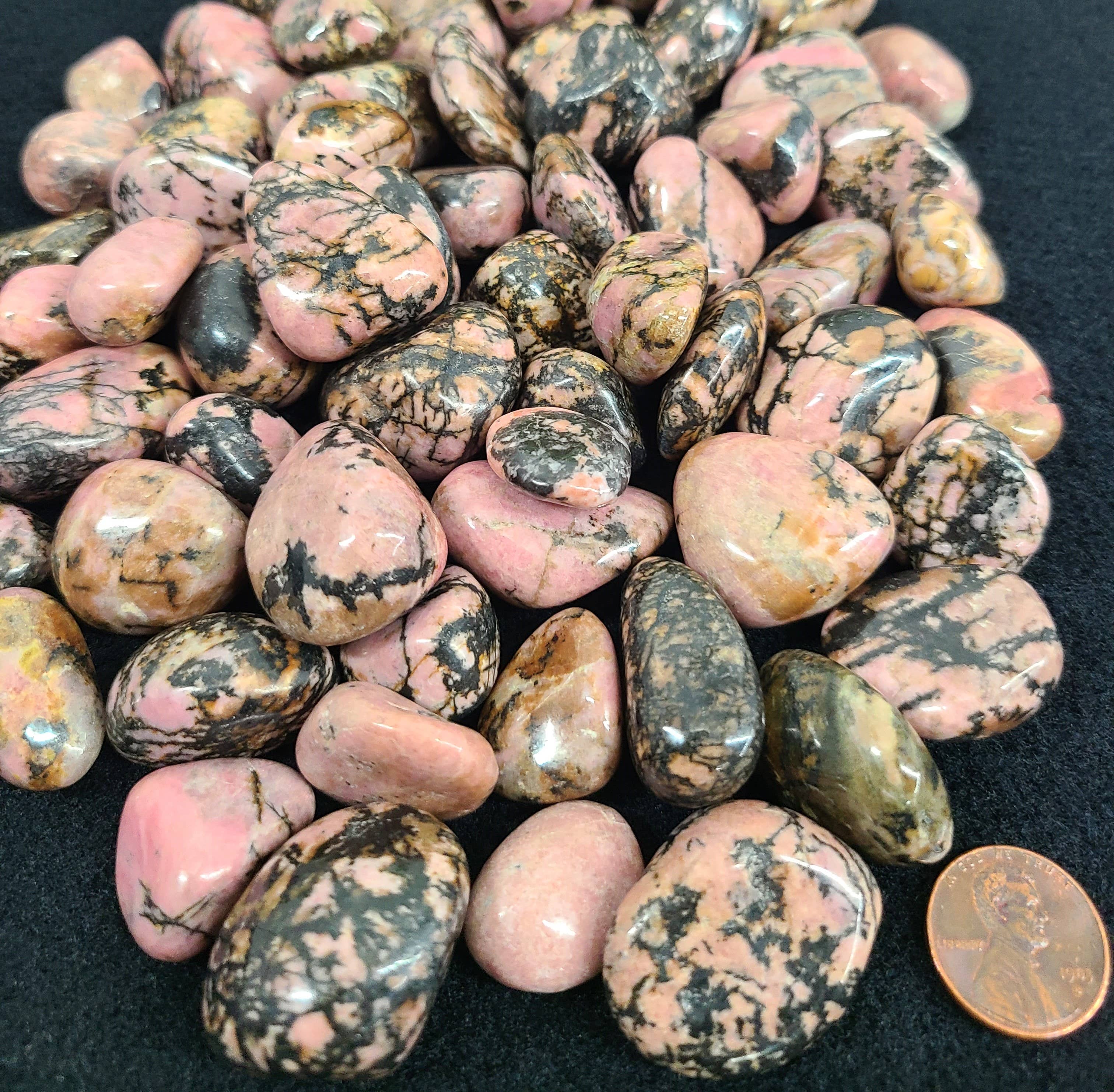 Meraki Gemstones – Pedra/cristal espiritual por atacado – Rodonita (1kg/2,2 lbs.) Pedras Retropetadas 20-25mm4